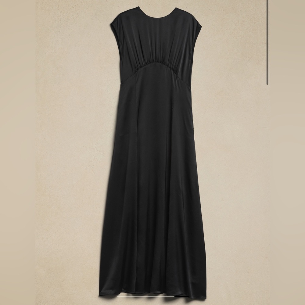Banana Republic Astral Silk Maxi Dress Black NWT